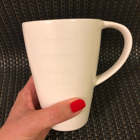 2013 Starbucks 16oz Mug Fresh Brewed Inspiration For The Day Ahead Tall White - Picture 8 of 9